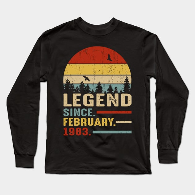 38 Legend Since February 1983 Long Sleeve T-Shirt by SperkerFulis